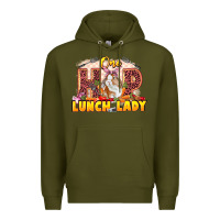 Army Green One hip lunch lady Easter Day Premium Hoodie - LillyAllenDesigns