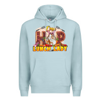 Blue Mist One hip lunch lady Easter Day Premium Hoodie - LillyAllenDesigns