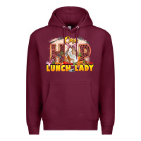 Burgundy One hip lunch lady Easter Day Premium Hoodie - LillyAllenDesigns
