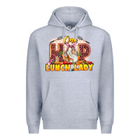 Heather Grey One hip lunch lady Easter Day Premium Hoodie - LillyAllenDesigns