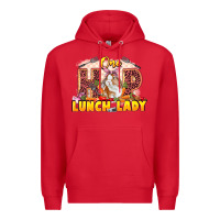 Red One hip lunch lady Easter Day Premium Hoodie - LillyAllenDesigns