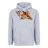 Heather Grey sea   shell Heavyweight Hoodie - BarkalooDesign