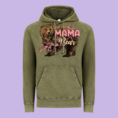 Mama Bear Mother's Day Vintage Hoodie Designed By Howdyjamesfarm