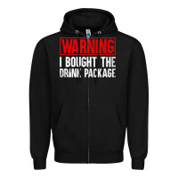 Black Mens Warning I Bought The Drink Package Cruise Shirts [Men] Zipper Hoodie - trangStudio
