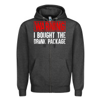 Charcoal Heather Mens Warning I Bought The Drink Package Cruise Shirts [Men] Zipper Hoodie - trangStudio
