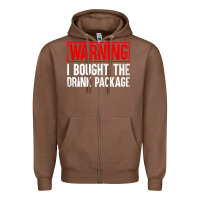 Chestnut Mens Warning I Bought The Drink Package Cruise Shirts [Men] Zipper Hoodie - trangStudio