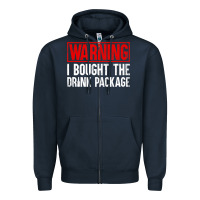 Navy Mens Warning I Bought The Drink Package Cruise Shirts [Men] Zipper Hoodie - trangStudio