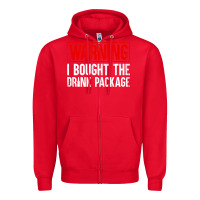 Red Mens Warning I Bought The Drink Package Cruise Shirts [Men] Zipper Hoodie - trangStudio