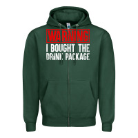 Sports Green Mens Warning I Bought The Drink Package Cruise Shirts [Men] Zipper Hoodie - trangStudio