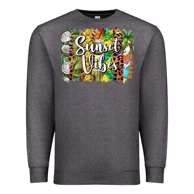 Sunset Vibes Brush Stroke Premium Sweatshirt by BarkalooDesign | Teevron