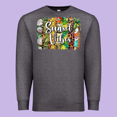 Sunset Vibes Brush Stroke Premium Sweatshirt Designed By Barkaloodesign
