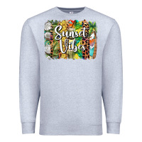 Heather Grey sunset vibes brush stroke Premium Sweatshirt - BarkalooDesign