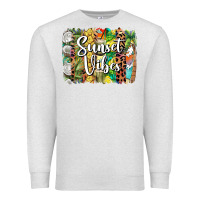 Oatmeal Heather sunset vibes brush stroke Premium Sweatshirt - BarkalooDesign