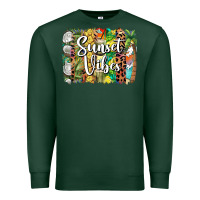 Sports Green sunset vibes brush stroke Premium Sweatshirt - BarkalooDesign