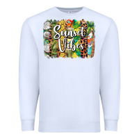 White sunset vibes brush stroke Premium Sweatshirt - BarkalooDesign