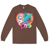 Chestnut pride lgbtq unicorn Long Sleeve Tee - OliviaCreatesArt