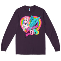 Plum pride lgbtq unicorn Long Sleeve Tee - OliviaCreatesArt