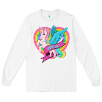 White pride lgbtq unicorn Long Sleeve Tee - OliviaCreatesArt