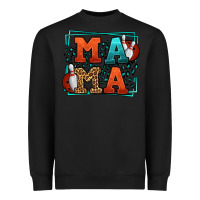Black Bowling mama leopard frame Mother's Day Heavyweight Sweatshirt - LillyAllenDesigns