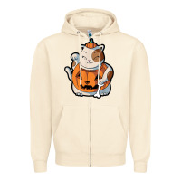Cute Kawaii Maneki Neko Cat Halloween Pumpkin Costume Boys Zipper Hoodie | Teevron