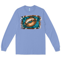 Colony Blue Football Lips Long Sleeve Tee - Jasminsmagicworld