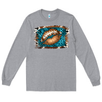 Heather Grey Football Lips Long Sleeve Tee - Jasminsmagicworld