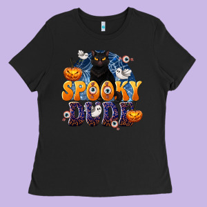 Spooky Dude Ladies Tee Designed By Texasbilliewilder
