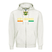 Oatmeal Heather Cote d_Ivoire National Flag Ivory Coast Coat Of Arms Gift Zipper Hoodie - trangStudio