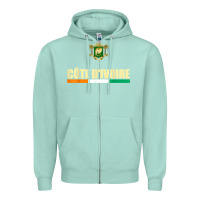 Seafoam Cote d_Ivoire National Flag Ivory Coast Coat Of Arms Gift Zipper Hoodie - trangStudio