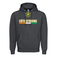 Smoke Cote d_Ivoire National Flag Ivory Coast Coat Of Arms Gift Zipper Hoodie - trangStudio