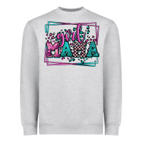 Heather Grey leopard camo girl mama Mother's Day Heavyweight Sweatshirt - LillyAllenDesigns