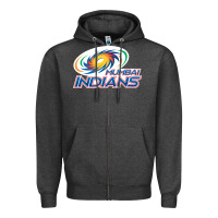 Charcoal Heather mumbai indians Zipper Hoodie - trangStudio