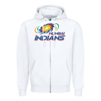 White mumbai indians Zipper Hoodie - trangStudio