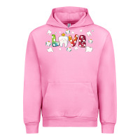 Fuchsia Pink love tooth and tooth fairy Urban Hoodie - AdoDesignShop
