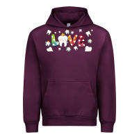 Mauve Wine love tooth and tooth fairy Urban Hoodie - AdoDesignShop