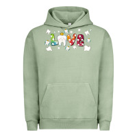 Pigment Oil Green love tooth and tooth fairy Urban Hoodie - AdoDesignShop