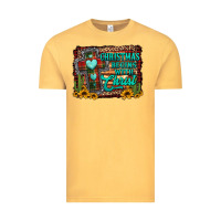 Vintage Mustard Christmas begins with christ cross Vintage Tee - Jasminsmagicworld