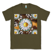 Army Green western daisy and cowhide tumbler tbs Classic Tee - TumblerDesignByShophia