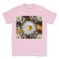 Bubblegum Pink western daisy and cowhide tumbler tbs Classic Tee - TumblerDesignByShophia