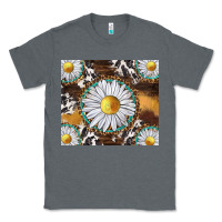 Charcoal Heather western daisy and cowhide tumbler tbs Classic Tee - TumblerDesignByShophia
