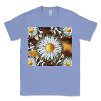 Colony Blue western daisy and cowhide tumbler tbs Classic Tee - TumblerDesignByShophia