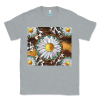 Heather Grey western daisy and cowhide tumbler tbs Classic Tee - TumblerDesignByShophia