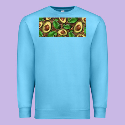 Avocados With Wood And Leopard Background 15 Oz Mug Premium Sweatshirt Designed By Barkaloodesign