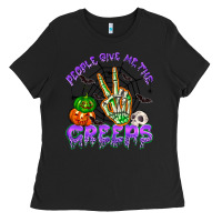 Black people give me the creeps Ladies Tee - NancyCooperArtShop
