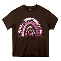 Chocolate Brown Valentines Day Rainbow, Valentines Day Rainbow Cowhide, Heavy Core Tee - Bettercallsaul