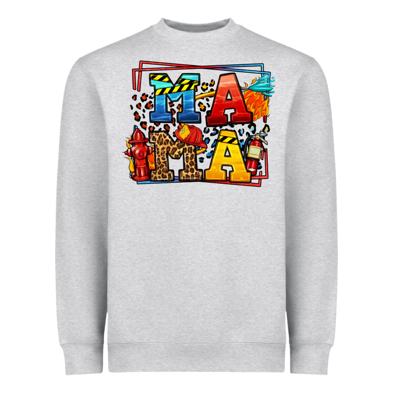 Leopard Frame Firefighter Mama Mother's Day Heavyweight Sweatshirt by LillyAllenDesigns | Teevron