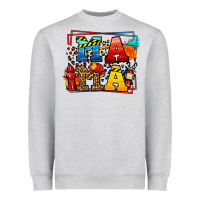Heather Grey leopard frame firefighter mama Mother's Day Heavyweight Sweatshirt - LillyAllenDesigns