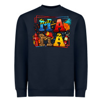 Navy leopard frame firefighter mama Mother's Day Heavyweight Sweatshirt - LillyAllenDesigns