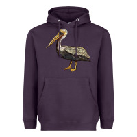 Plum louisiana state bird pelican Heavyweight Hoodie - BarkalooDesign