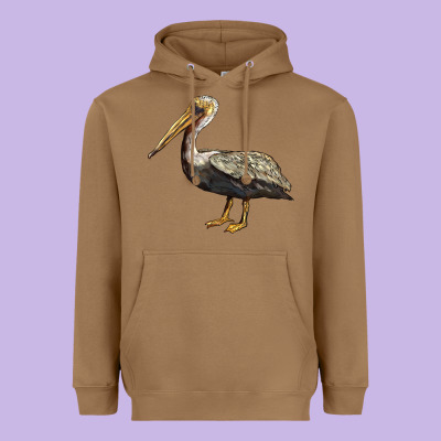 Louisiana State Bird Pelican Heavyweight Hoodie Designed By Barkaloodesign
